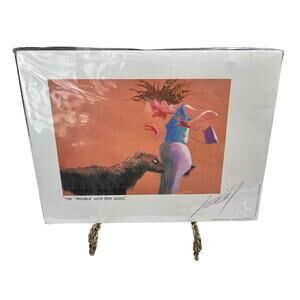 Jeff Leedy Studios " The Trouble With Dogs" 9x12 Signed Print